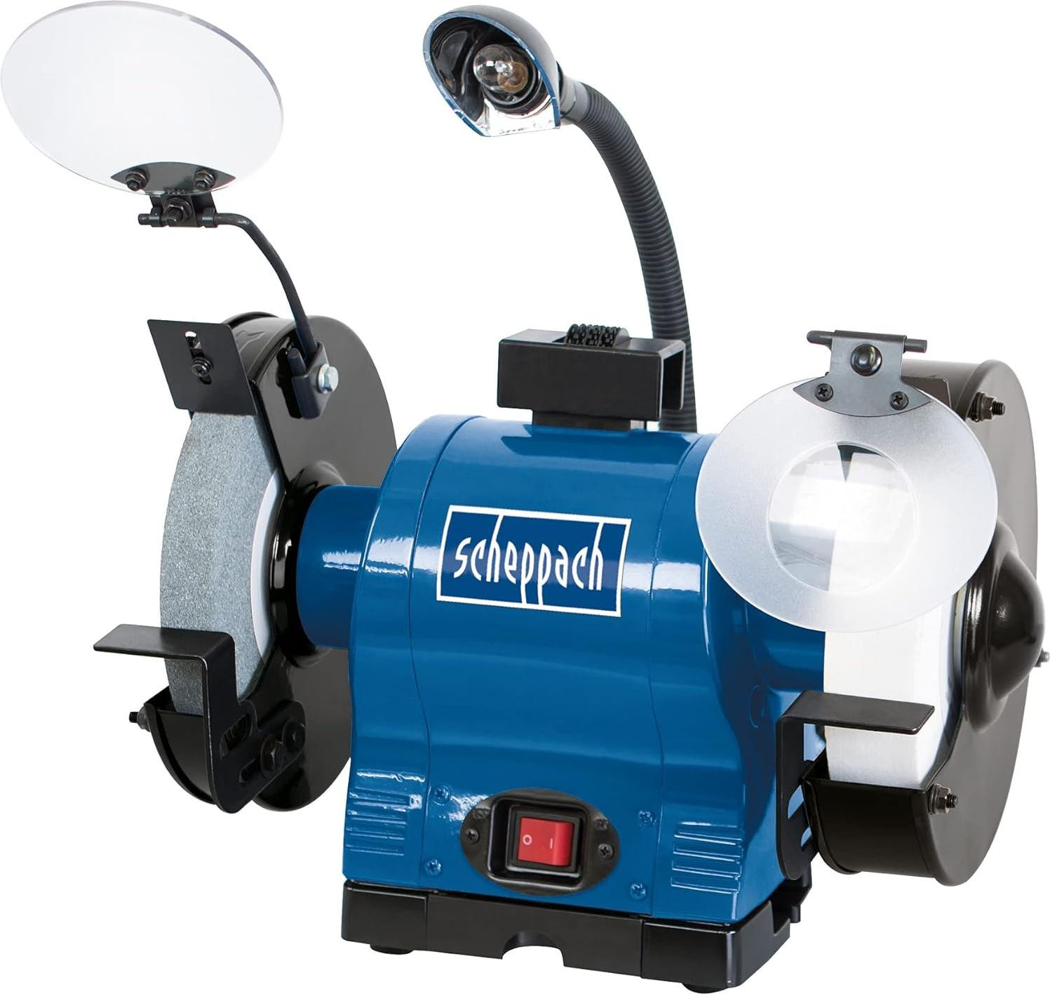 Scheppach BG200AL Dubbele schuurmachine met 550 Watt inductiemotor en vonkbescherming