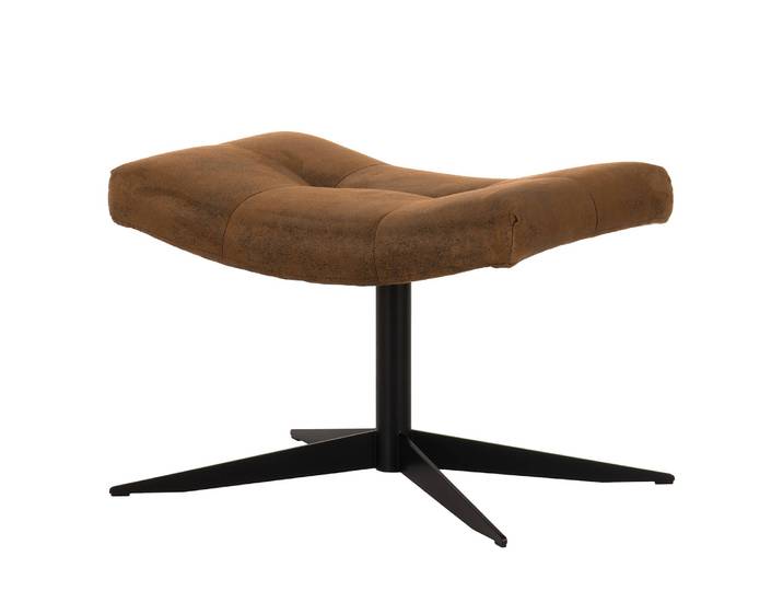 Repose-pieds capitonné Mandes 67 x 47 x 50cm Cuivre/Marron Microfibre Afua: Marron