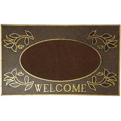FUSSMATTE Welcome gold-braun 45/75 cm
