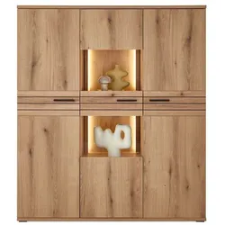 set one by Musterring Vitrine Tempe Holzoptik Braun Eiche