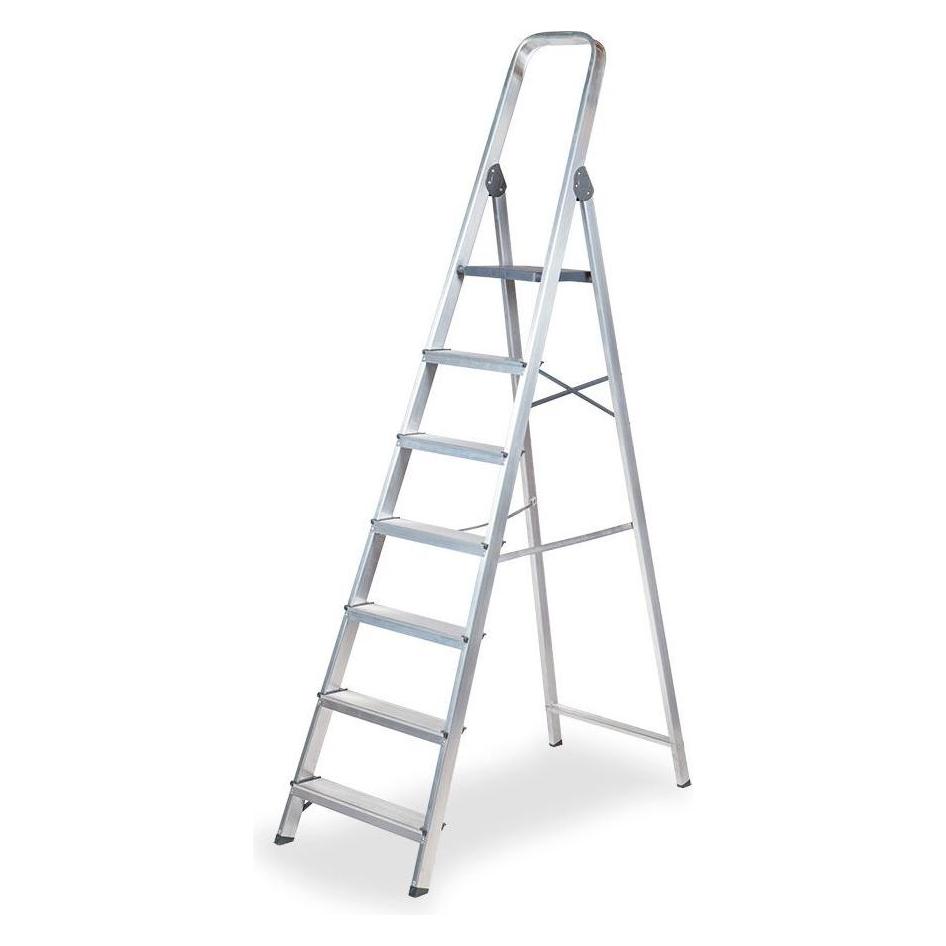EDM Aluminium domestic stepladder 7 steps (Stehleiter, 50 cm) (34789078)