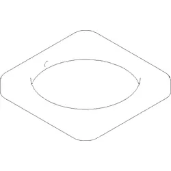 Dornbracht Rosette 092771009-33 092771009 63 x 63 x 8,3 mm schwarz matt