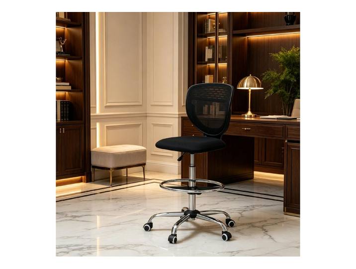 MC Star Bürostuhl Ergonomischer Netz‑Bürostuhl aus Mesh‑Gewebe, höhenverstellbar (mit ausziehbarer Fußstütze für Büro und Zuhause(nur mit 1pcs Bürostuhl)