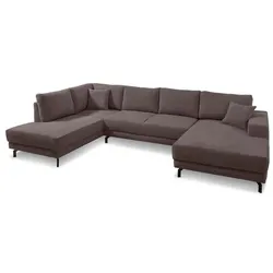 filippo Wohnlandschaft Castello Cord Braun Dunkelbraun