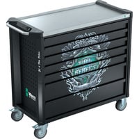 9801 Tool Rebel Werkstattwagen Stainless XXL, ohne Werkzeug, Werkzeugwagen schwarz, Tool Rebel Design