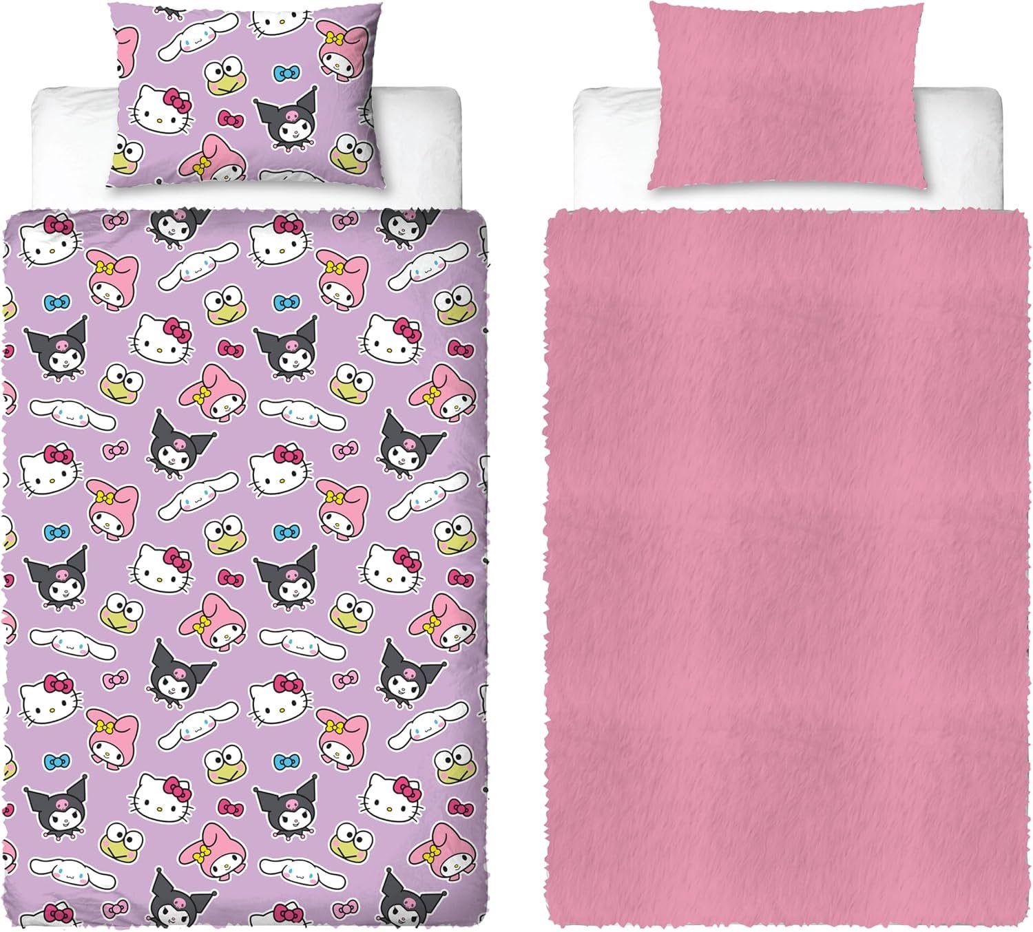 Characterworld Hello Kitty Fleece Dekbedovertrek Set Enkel - Warm
