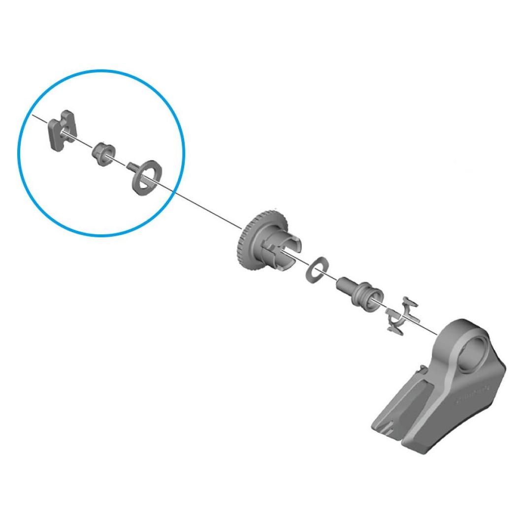 Shimano CD-EM800 Führung Befestigungsmutter Einheit für 55 mm Kettenlinie (39191752)