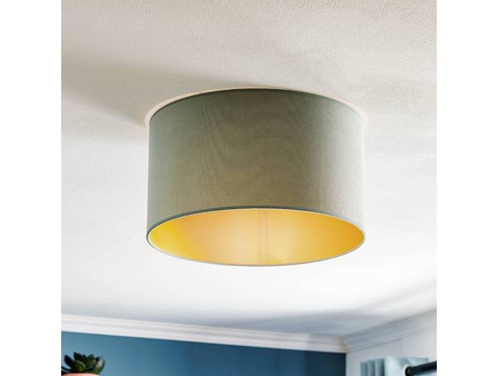 Deckenleuchte Golden Roller Duolla, dimmbar, grün, für Wohn- / Esszimmer, Textil / Stoff / Seide, Junges Wohnen