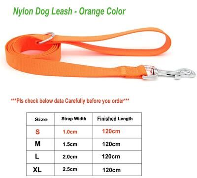 Uplifted Finds Classic Adjustable Nylon Pet Collar dog Leads Orange xs