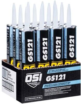 OSI GS121 Gutter Caulk Sealant White VOC - 10oz. (12 Tubes Per Carton)