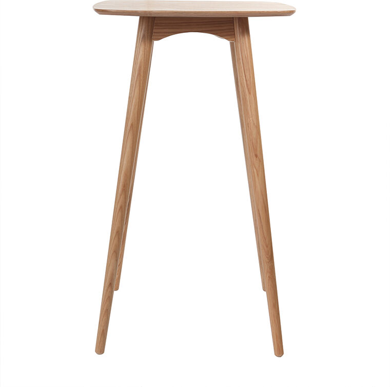 Miliboo Table haute carrée frêne scandinave L60 cm BALTIK