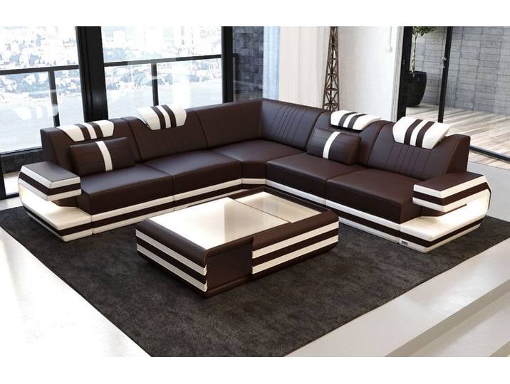 Ecksofa Ragusa Edles L-Form aus Leder