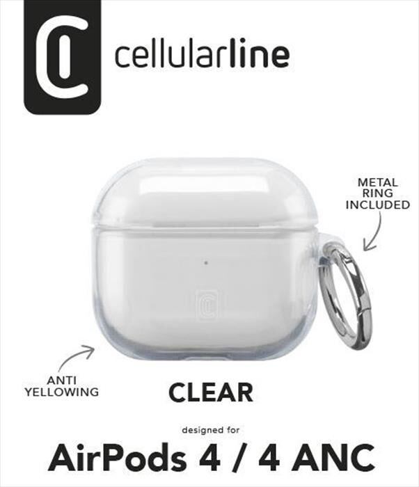 Cellular Line Custodia Clear AirPods 1&2,; AirPods 3, AirPods Pro-transparent