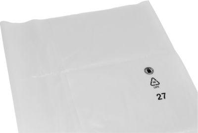 Deiss Abfallsäcke, 2500 Liter, Recycling-LDPE, robust und vielseitig, B 1240 + 840 x H 2500 mm, transparent, 20 Stück