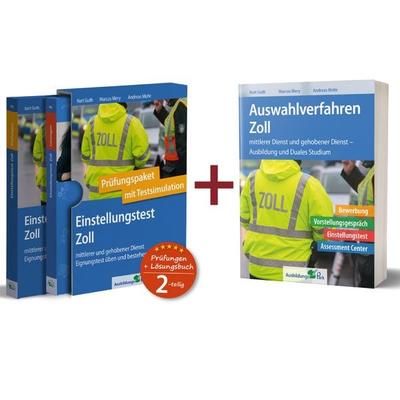 Sparpaket – Einstellungstest + Auswahlverfahren Zoll, Set von Kurt Guth,Marcus Mery,Andreas Mohr, Ausbildungspark, 978-3-95624-203-8