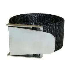 Polaris Bleigurt schwarz 2 m mit Edelstahlschnalle #
