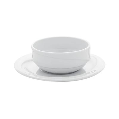 GÜRAL Porselen GÜRAL X-TANBUL Professional Konsommé-Schale mit Untertasse, Porzellan, Ø 19cm, weiß