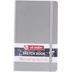 Sakura, Heft + Block, Sketch Book A5 Medium Shiny Silver (A5, Blanko)