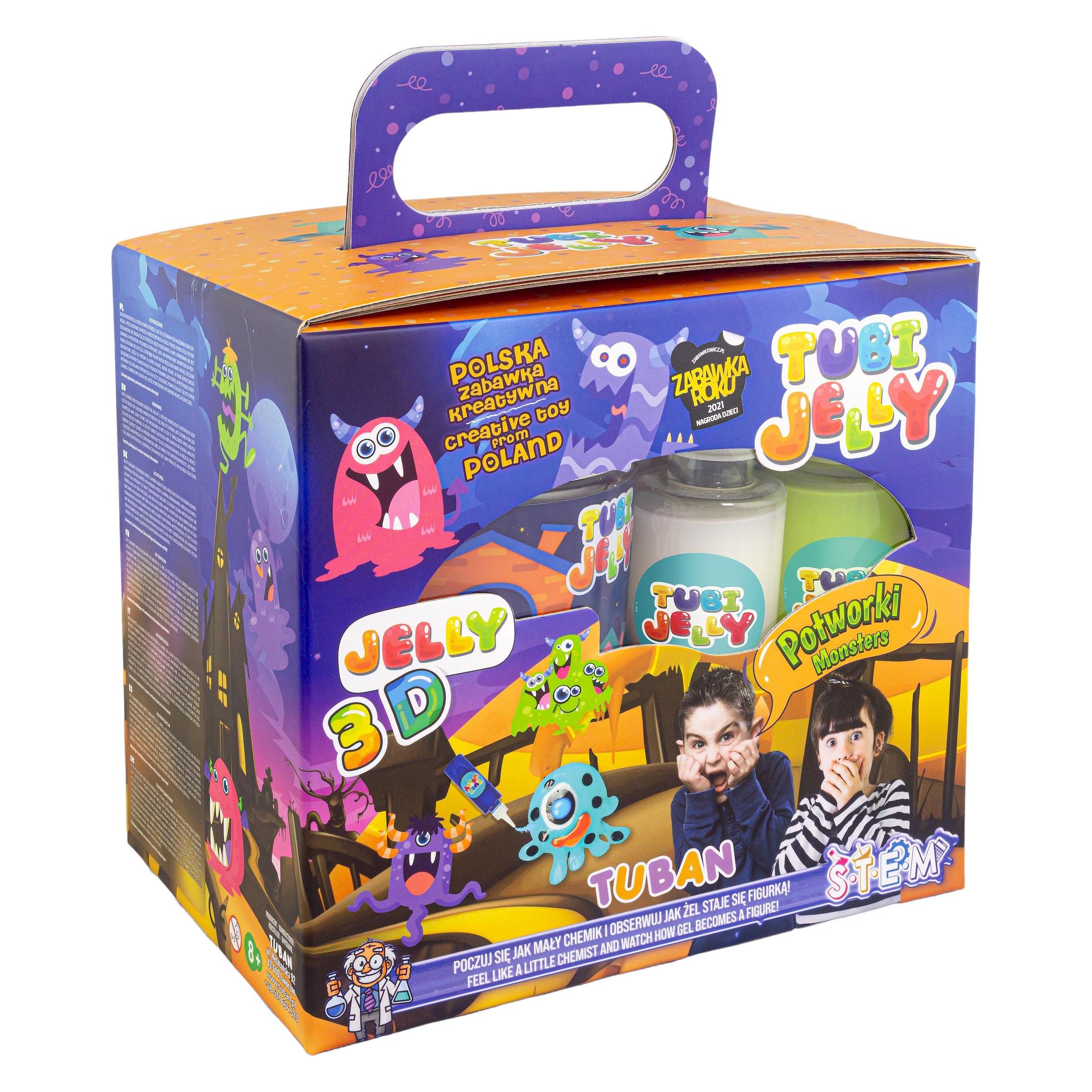 Tuban 6-farbiges Tubi Jelly-Set mit kleinem Aquarium - Monster (TU3329)