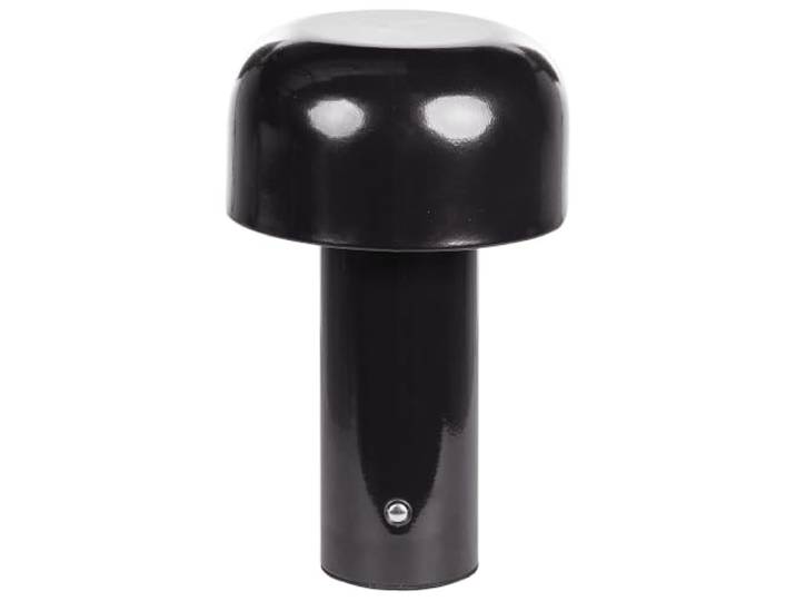 Beliani Tischlampe Metall schwarz wiederaufladbar kabellos Akku Touch LED Outdoor Besos