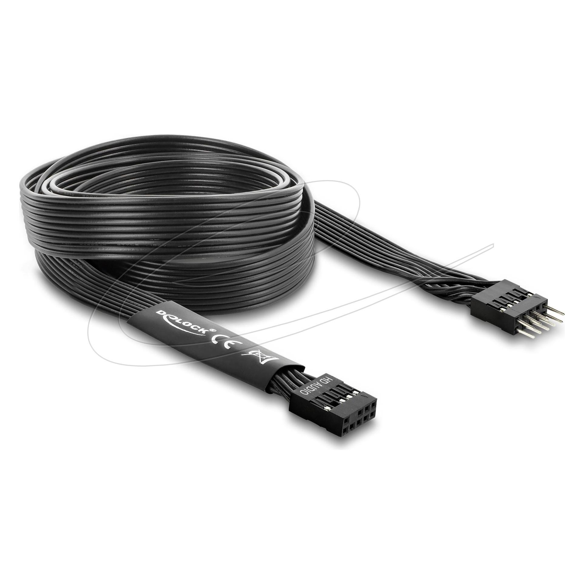 Delock HD Audio Flachbandkabel Mainboard Verlängerungskabel (1 m) (86059)