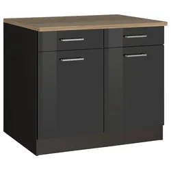 Küchenunterschrank Mailand Graphitfarben