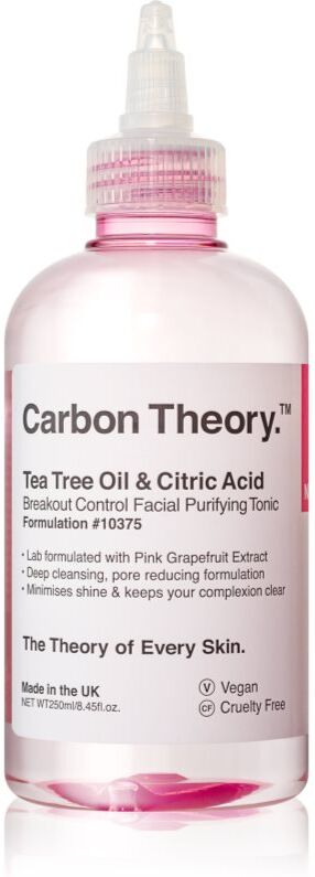 Rio Carbon Theory Tea Tree Oil & Citric Acid deep-cleansing toner for problem skin, acne 250 ml