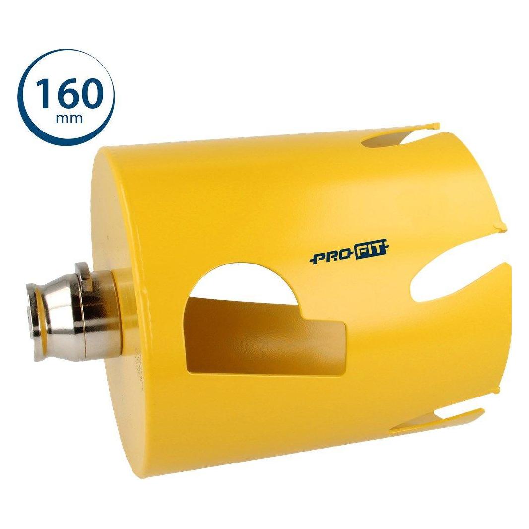 Pro-Fit Lochsäge für alle Holzwerkstoffe Mauerwerk und Gips Tiefe 152mm ø160mm (160 mm) (09281160)