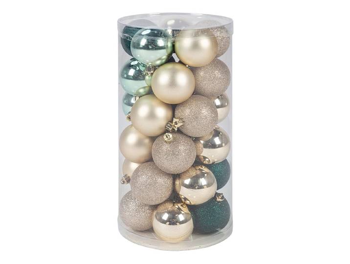 Set 30 Weihnachtskugeln HOLY Ø6cm goldfarben