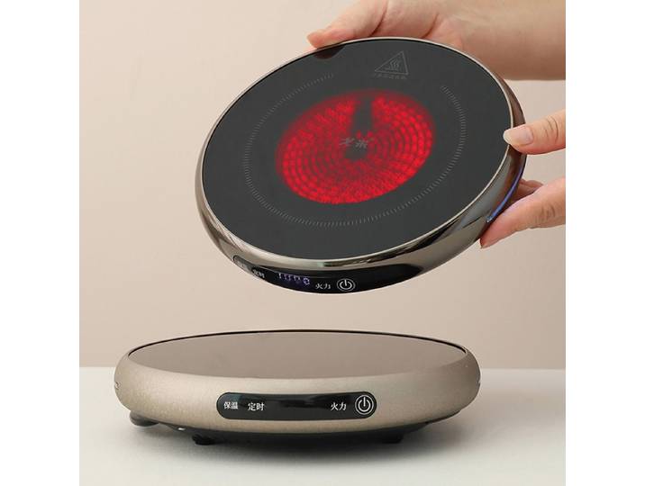 Plaque chauffante électrique en céramique ultra-mince 220V, mini réchaud à thé, plaque chauffante électrique à café, four de chauffage 1000W, 6 niveaux, pour la préparation du thé à domicile