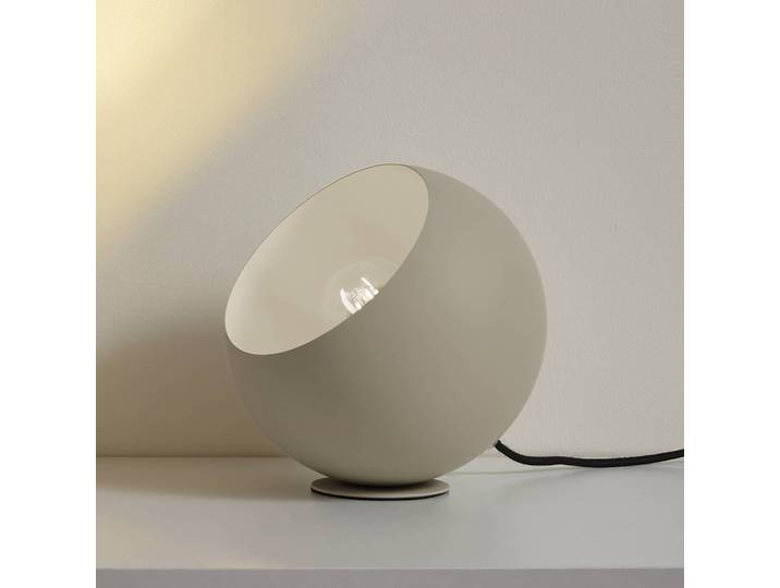 Tischlampe Somolia Lindby, creme / amber, für Wohn- / Esszimmer, Metall, Modern, Tischlampe