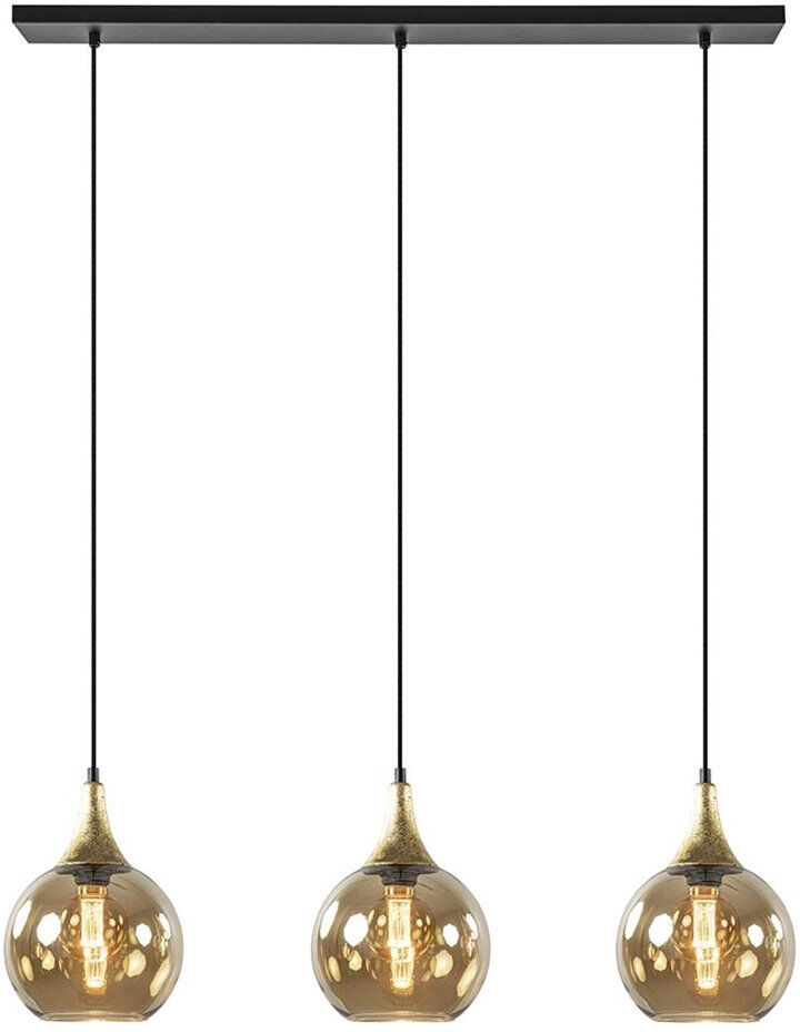 Corrigan Studio Callisto Black/gold 4-light Pendant Matte Black;Gold 30cm H X 95cm W