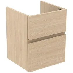 Ideal Standard Waschtischunterschrank Finesse, Eiche weiß, 430x402x540 mm, 2 Schubladen mit Softclose-Mechanismus