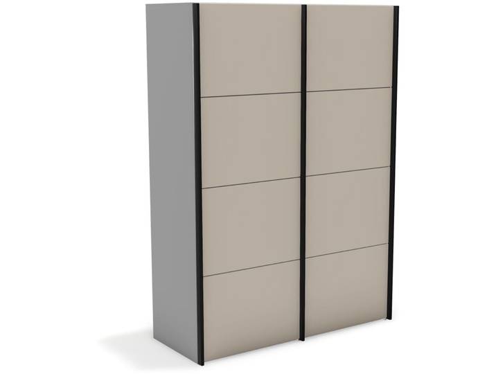 Kleiderschrank Window lichtgrau Holzwerkstoff B 148 cm - Möbel Konfigurator: Traummöbel individuell zusammenstellen