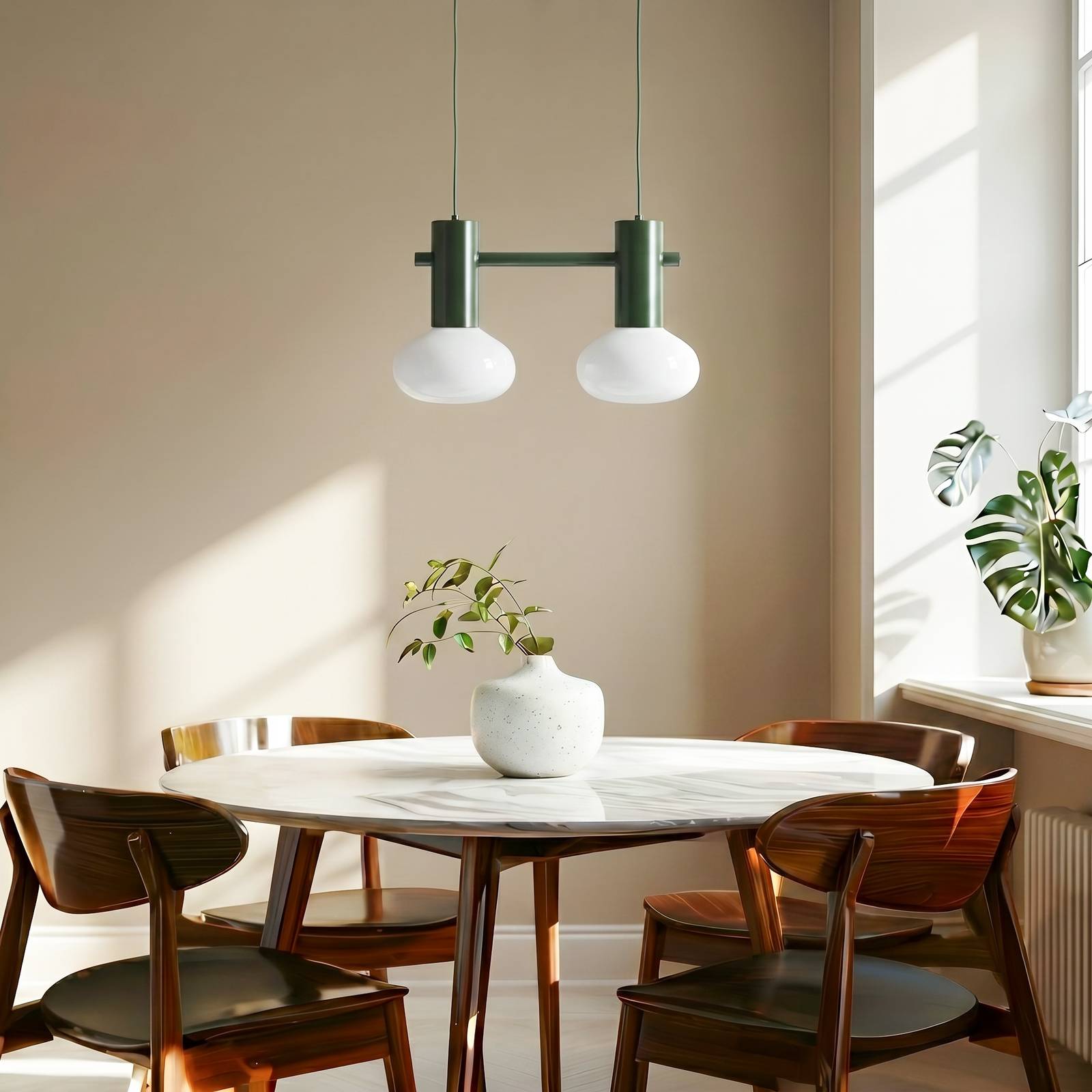 Glas Hängelampe Flo ALDEX, dimmbar, grün, für Wohn- / Esszimmer, Metall, Design, Pendelleuchte