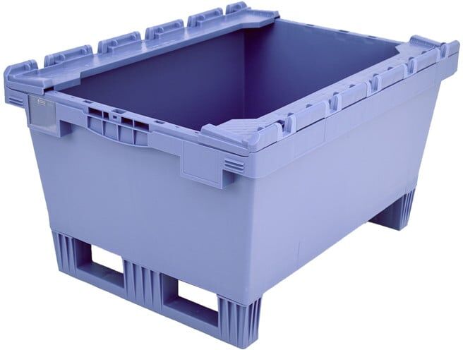 Conteneur réutilisable Bito bandes d'empilage à fond nervuré L800 mm x L600 mm x H453 mm bleu (15314)