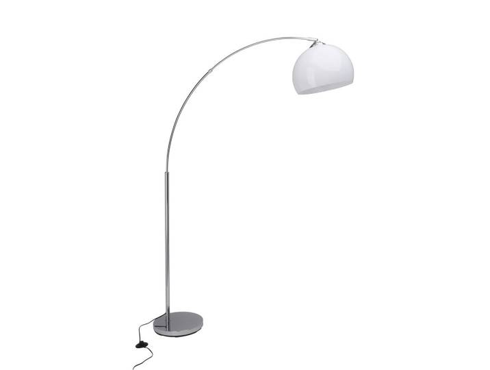 Brilliant Bogenleuchte Vessa, Chromfarben, Kunststoff, 30x166x122 cm, schwenkbar, Fußschalter, Lampen & Leuchten, Innenbeleuchtung, Stehlampen, Bogenlampen