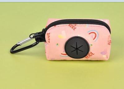 Uplift Essentials High Quality Patterned Dog Poop Bag Dispenser pink Rainbow