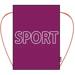 Turnbeutel mit Zugband, Motiv: Sport fuchsia