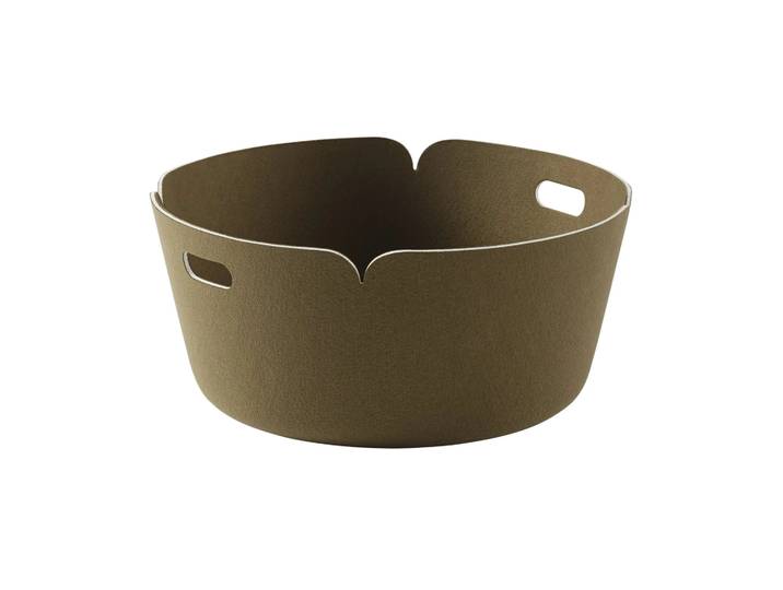 Muuto Panier de rangement Restore, rond Brown Green