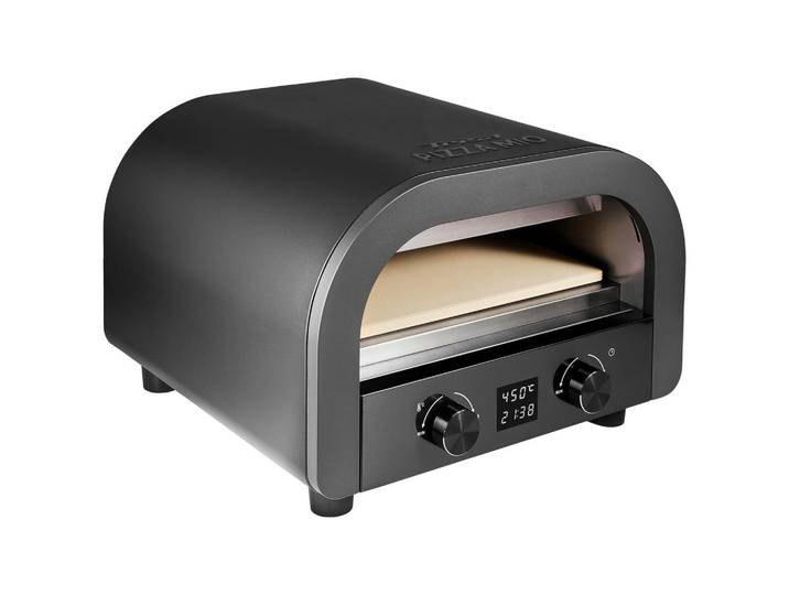 Trisa Electronics Pizzaofen, Schwarz, Metall, 45x28x42.5 cm, RoHS, Kochgeschirr, Küchengeräte, Sonstige Küchengeräte