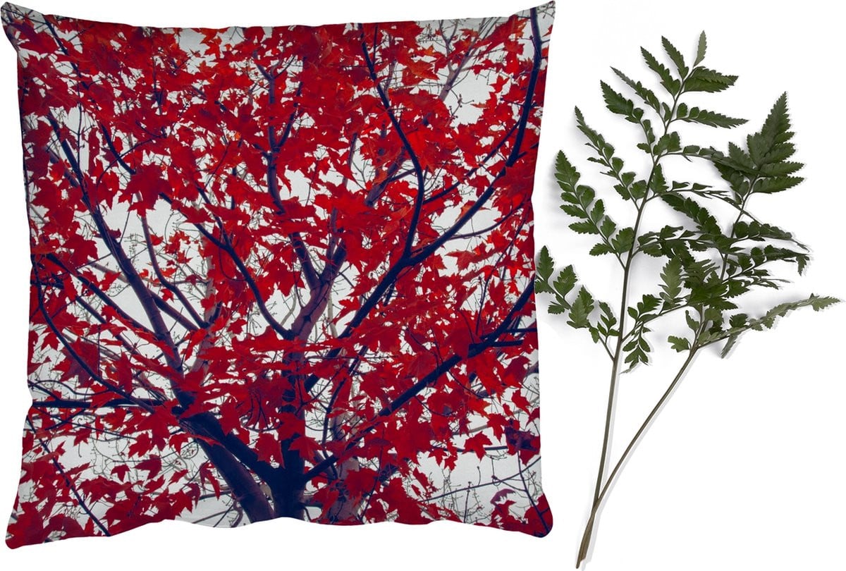 PillowMonkey Sierkussen Esdoorn Bladeren Herfst Natuur 40 x 40 cm