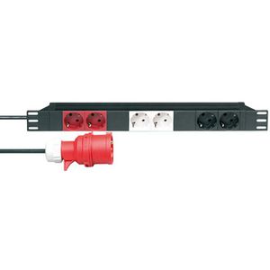 Adam-Hall CEE-Stromverteiler 87473, mobil, für innen, 6x Schutzkontakt 230V