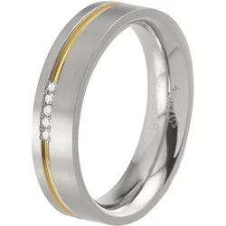 Boccia 0149-04 Damenring Titan Bicolor mit Diamanten, 54/17,2