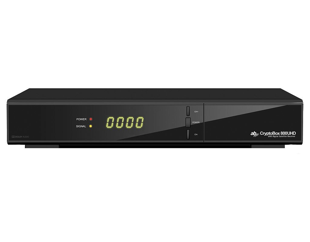 AB CryptoBox 800UHD 4K ontvanger met DVB-S2 tuner, zwart