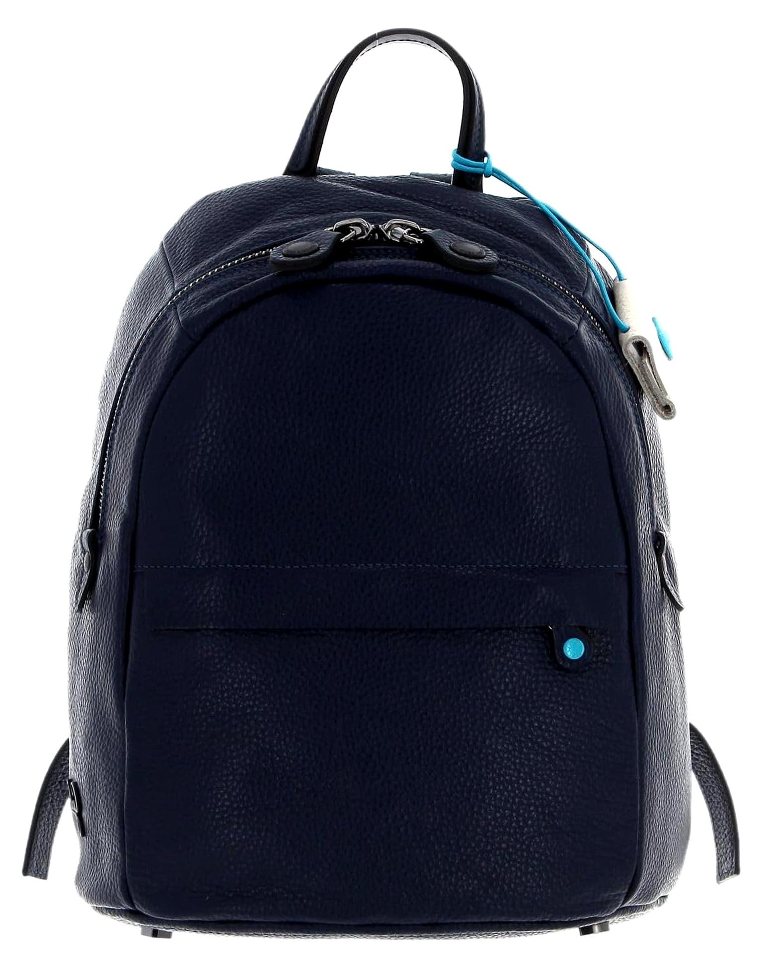 Anita TG Ruga Stitching Black Backpack M Inchiostro Blu