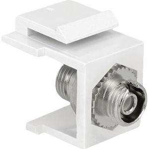 DeLock Keystone-Modul 86372, weiß, FC-Simplex Buchse, für Glasfaserkabel, Kunststoff