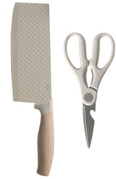Oster 3 Piece Stainless Steel Cleaver and Shears Set in Beige