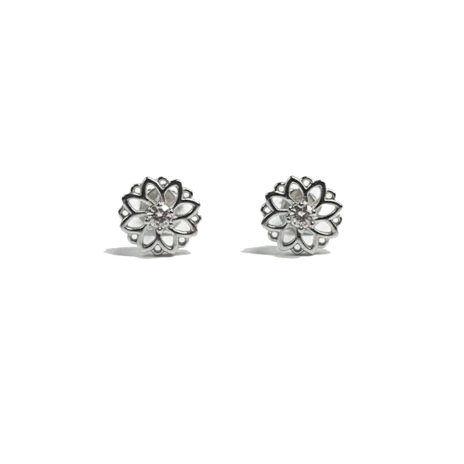 Damen Eiskristall Ohrringe, 925 Sterling Silber mit Zirkonia BIPE063