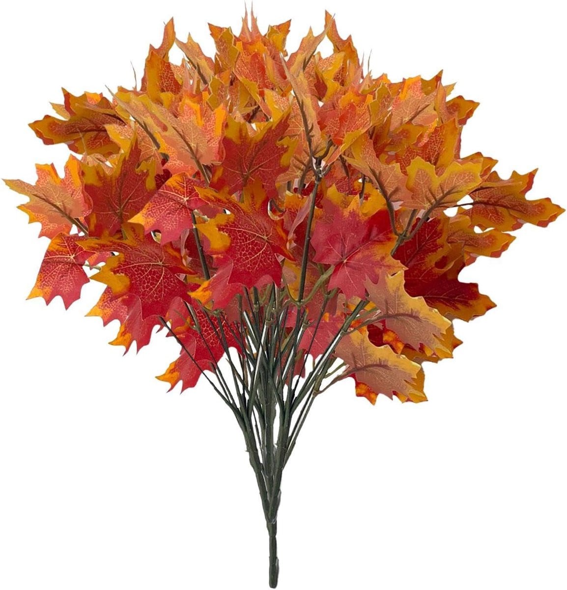 Set van 5 kunstmatige rode esdoornbladeren voor herfstdecoratie - ShopVlot
